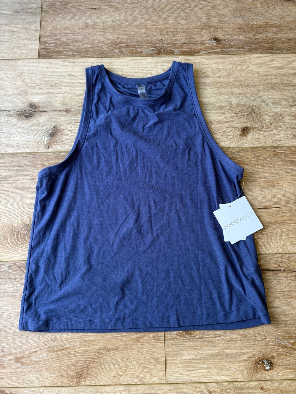 Beyond Yoga Deep Blue Scoop Muscle Tank